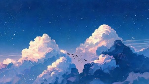 极致浪漫星空雨云