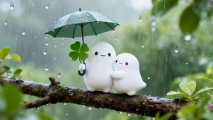 雨天可爱小精灵