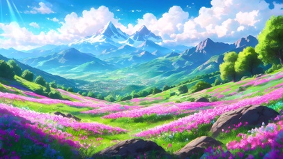 开满鲜花的山谷