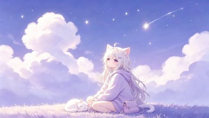 彩霞里的浅浅喵