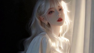 纯欲白毛女神
