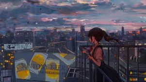 阳台少女