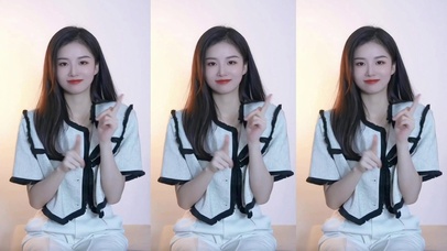 清纯可爱小美女甜美治愈呆萌甜妹