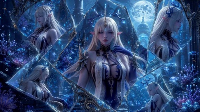 深海幻境银发精灵美少女