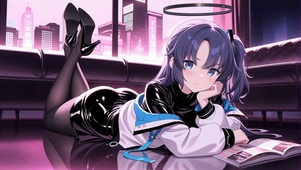 赛博都市紫发美少女早濑优香