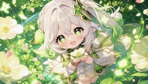 捧白花的纳西妲