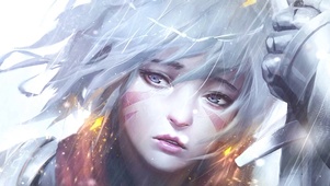 雪中少女