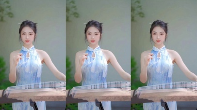 纯美古筝小仙女温柔治愈楚楚动人