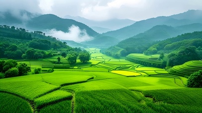 清新护眼治愈田园