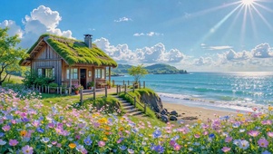 海边花海治愈小屋