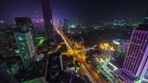 4K 高清 深圳市夜景时间流逝