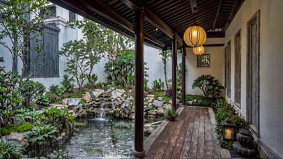 【雨景】庭院一角