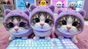 三只呆萌猫咪