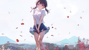掀起裙边