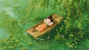 枕一池荷风浅眠