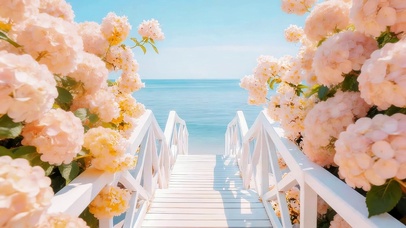 小清新海边鲜花