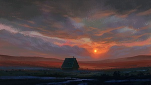 夕阳下景色