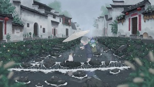 喵星人也要躲雨啊