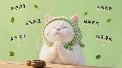 祈福的猫咪
