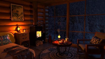 狂风大雪冬季小屋