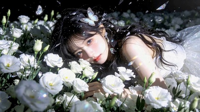 白花秘境中的闪光少女