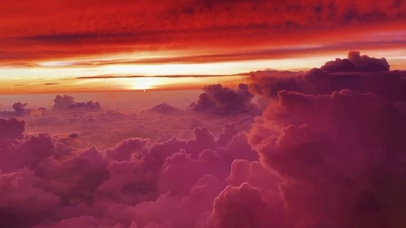 4k唯美粉色炫酷梦幻夕阳