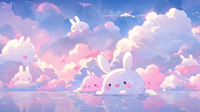 可爱云团