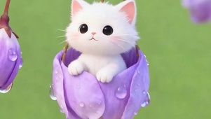 树枝猫咪带鱼屏