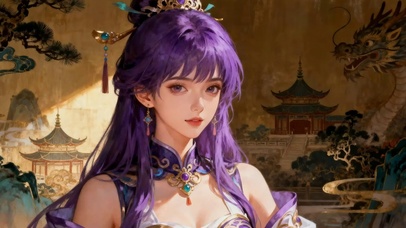古典气质紫发公主