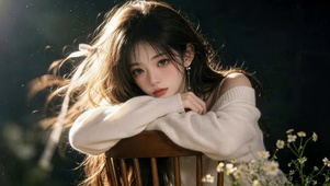 可爱长发女孩