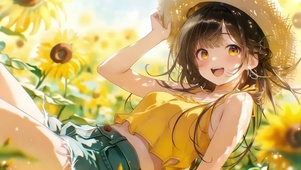 清纯向日葵少女