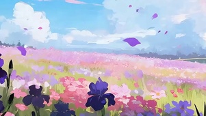 白云花草树木房带鱼屏