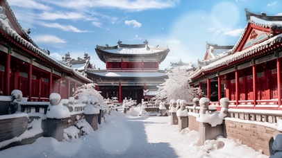 古风雪景