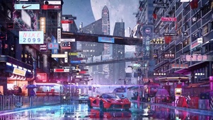 雨天街道