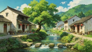 乡村中的小溪小河