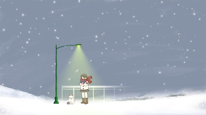 下雪の站台