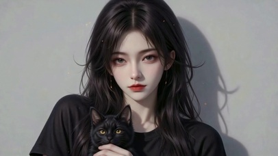 少女与黑猫