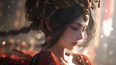 风雪中祈祷的新娘