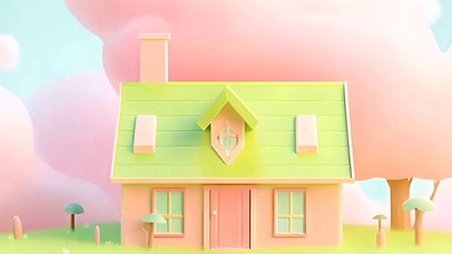 简约小屋带鱼屏