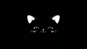 简约可爱小黑猫