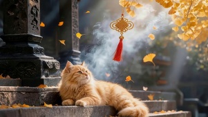 银树下猫咪