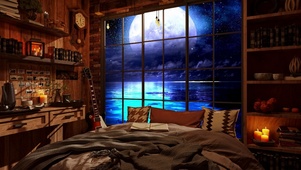海上月夜卧室