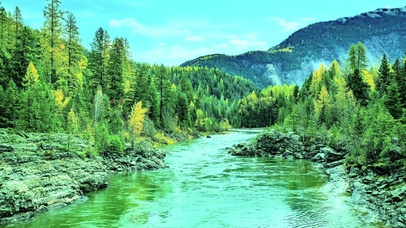 流水潺潺，亲近自然