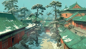 冬日积雪宫殿