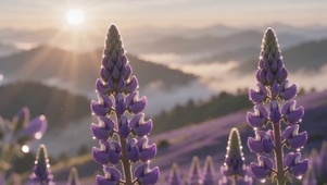 韭菜坪 紫色花海