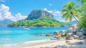 护眼海岸沙滩风景