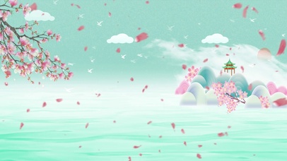 绿色国潮幻境春天