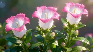 粉白风铃露光私语小清新治愈花境