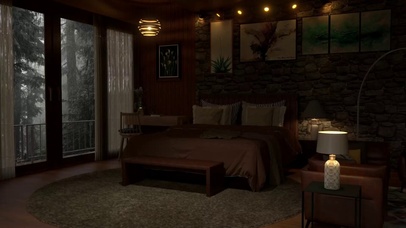 雨林中的舒适卧室