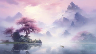 4K唯美仙境插画